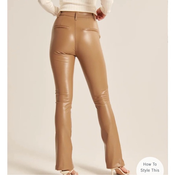 Abercrombie vegan leather split-hem pants - Picture 4 of 5